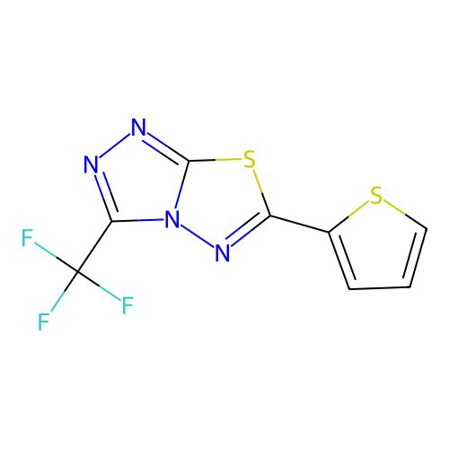 6-Thiophen-2-yl-3-(trifluoromethyl)-[1,2,4]triazolo[3,4-b][1,3,4]thiadiazole structure