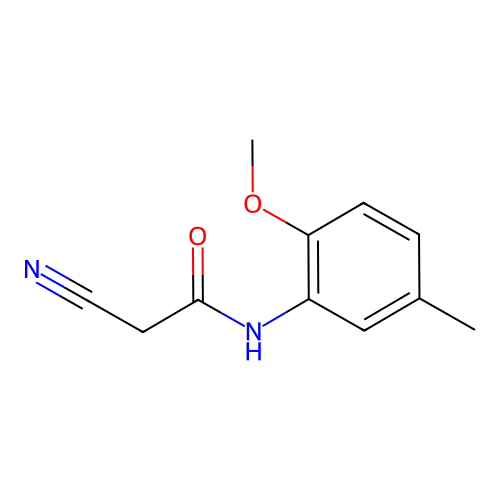 2-cyano-N-(2-methoxy-5-methylphenyl)acetamide structure