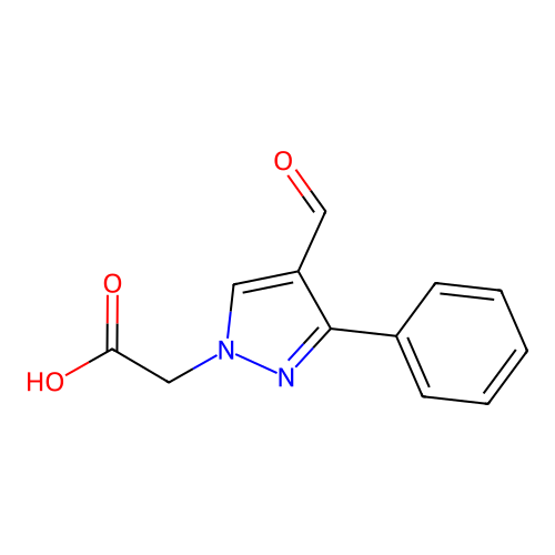 2-(4-甲酰基-3-苯基-1H-吡唑-1-基)乙酸 structure