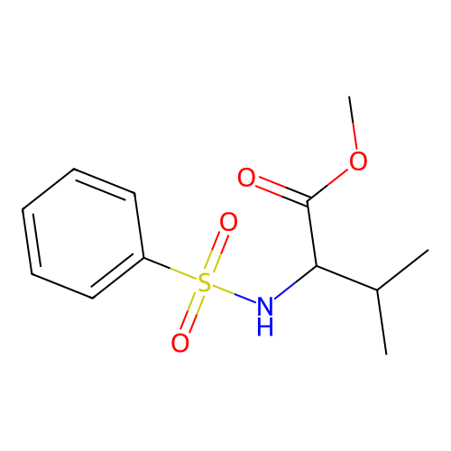 2-Benzenesulfonylamino-3-methyl-butyric acid methyl ester structure