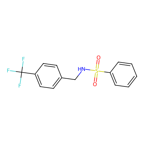N-{[4-(trifluoromethyl)phenyl]methyl}benzenesulfonamide structure