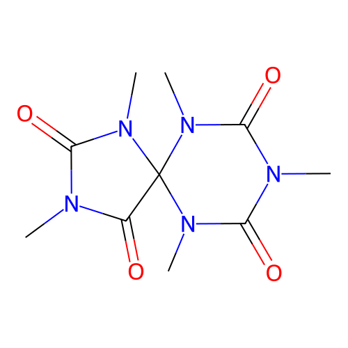 1,3,6,8,10-Pentamethyl-1,3,6,8,10-pentazaspiro[4.5]decane-2,4,7,9-tetrone structure