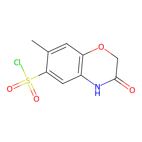 7-methyl-3-oxo-3,4-dihydro-2H-1,4-benzoxazine-6-sulfonyl chloride structure