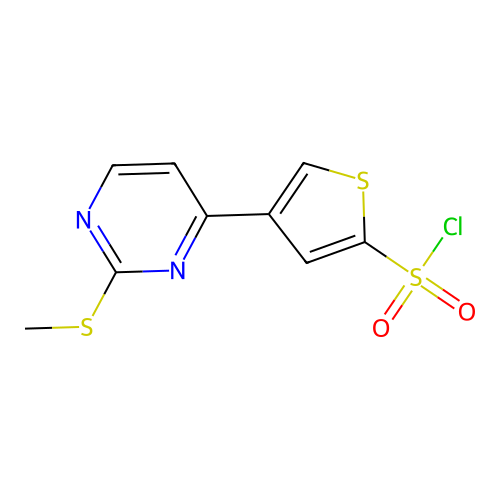 4-(2-methylsulfanylpyrimidin-4-yl)thiophene-2-sulfonyl Chloride structure