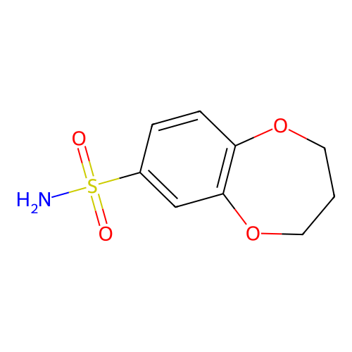 3,4-dihydro-2H-1,5-benzodioxepine-7-sulfonamide structure