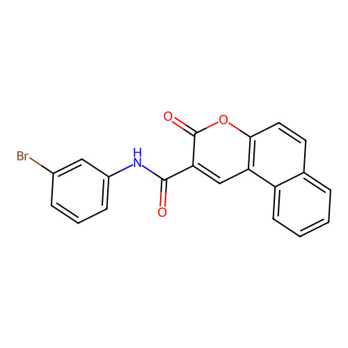 N-(3-bromophenyl)-3-oxo-3H-benzo[f]chromene-2-carboxamide structure