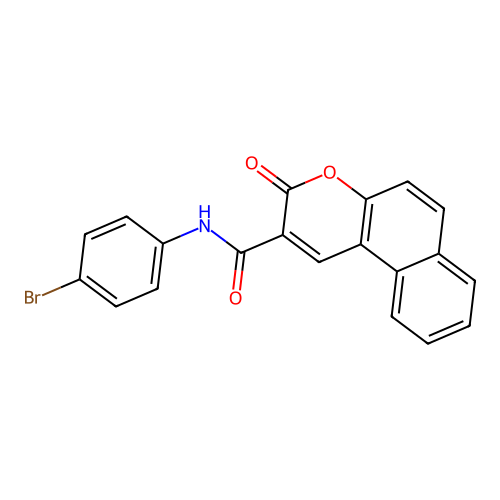 N-(4-bromophenyl)-3-oxo-3H-benzo[f]chromene-2-carboxamide structure