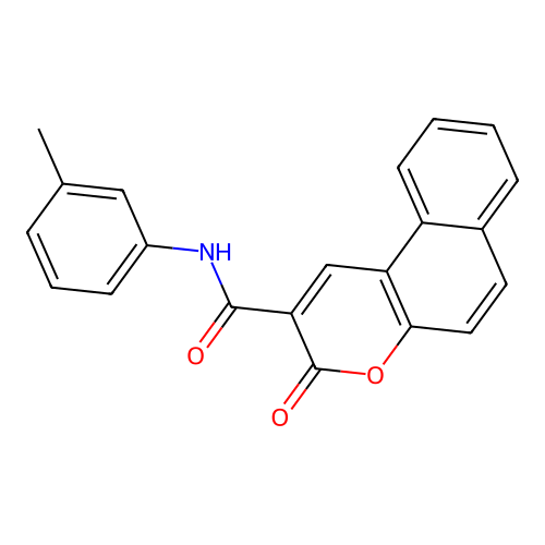 3-oxo-N-(m-tolyl)-3H-benzo[f]chromene-2-carboxamide structure