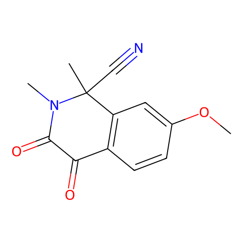 7-Methoxy-1,2-dimethyl-3,4-dioxo-1,2,3,4-tetrahydroisoquinoline-1-carbonitrile structure
