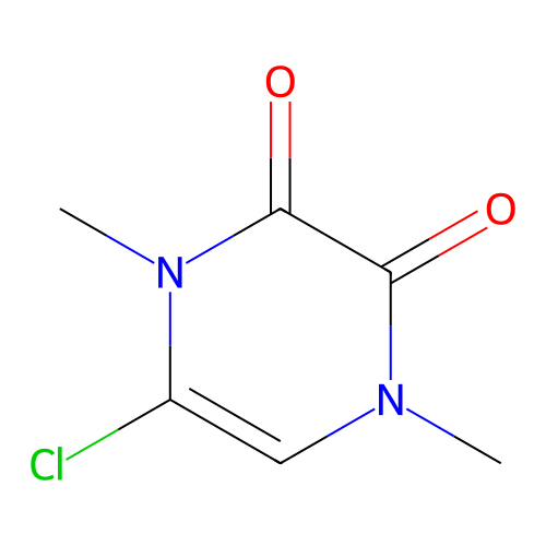5-Chloro-1,4-dimethylpyrazine-2,3-dione structure
