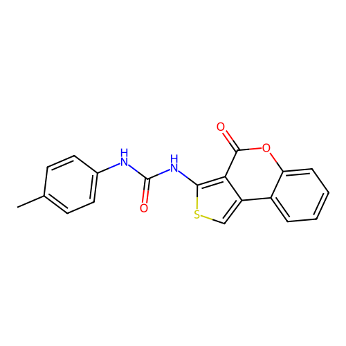 N-(4-methylphenyl)-N'-(4-oxo-4H-thieno[3,4-c]chromen-3-yl)urea structure