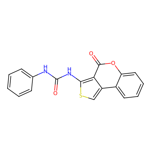 N-(4-oxo-4H-thieno[3,4-c]chromen-3-yl)-N'-phenylurea structure