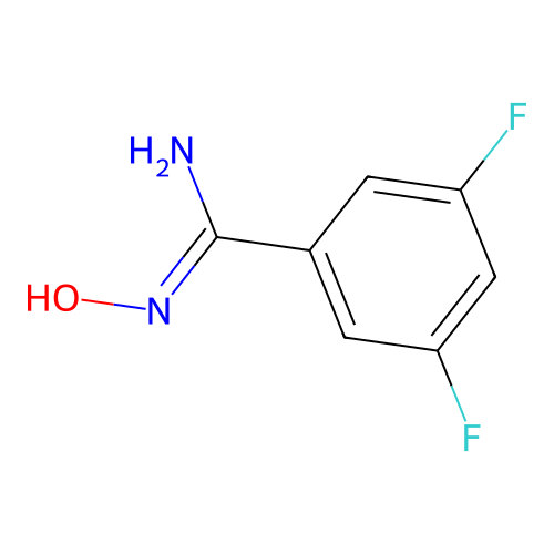 3,5-difluoro-N'-hydroxybenzenecarboximidamide structure