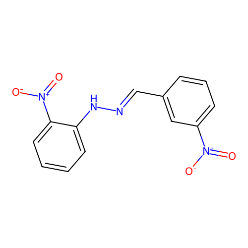 2-nitro-N-[(E)-(3-nitrophenyl)methylideneamino]aniline structure