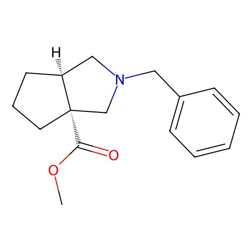 rel-(3aR,6aR)-Methyl 2-benzylhexahydrocyclopenta[c]pyrrole-3a(1H)-carboxylate structure