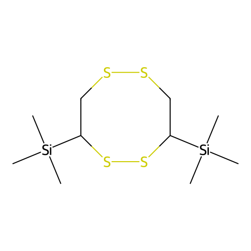 1,4-Bis(trimethylsilyl)-2,3,6,7-tetrathiacyclooctane structure