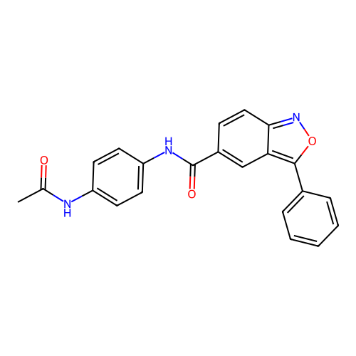 N-(4-acetamidophenyl)-3-phenyl-2,1-benzoxazole-5-carboxamide structure