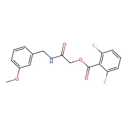 {[(3-Methoxyphenyl)methyl]carbamoyl}methyl 2,6-difluorobenzoate structure