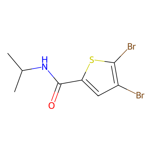 4,5-Dibromo-N-isopropylthiophene-2-carboxamide structure