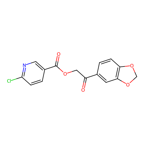 [2-(1,3-Benzodioxol-5-yl)-2-oxoethyl] 6-chloropyridine-3-carboxylate structure