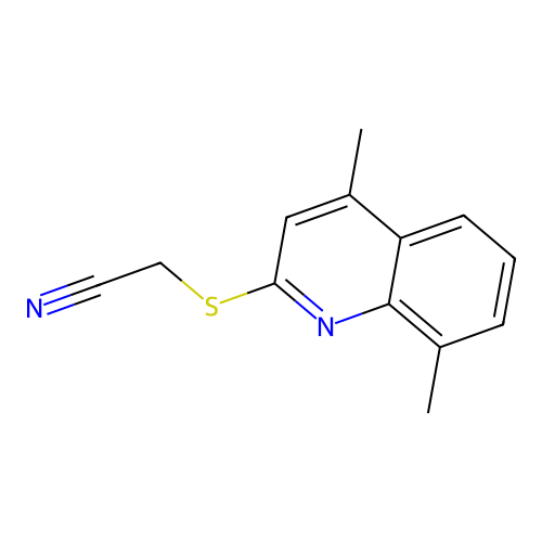 [(4,8-Dimethyl-2-quinolinyl)sulfanyl]acetonitrile structure