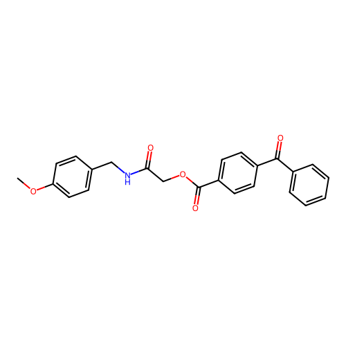 [2-[(4-Methoxyphenyl)methylamino]-2-oxoethyl] 4-benzoylbenzoate structure