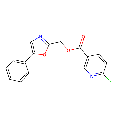 (5-Phenyl-1,3-oxazol-2-yl)methyl 6-chloropyridine-3-carboxylate structure