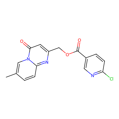 (7-Methyl-4-oxopyrido[1,2-a]pyrimidin-2-yl)methyl 6-chloropyridine-3-carboxylate structure