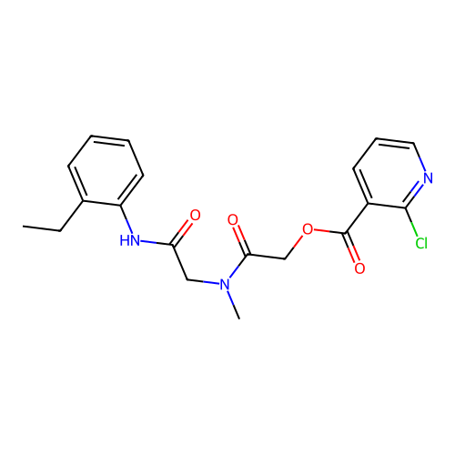 ({[(2-ethylphenyl)carbamoyl]methyl}(methyl)carbamoyl)methyl 2-chloropyridine-3-carboxylate structure