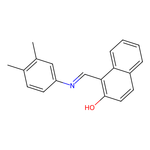 2-Naphthalenol, 1-[[(3,4-dimethylphenyl)imino]methyl]- structure
