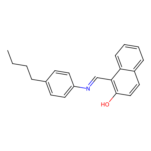 1-(4-Butylphenyliminomethyl)-2-naphthol structure
