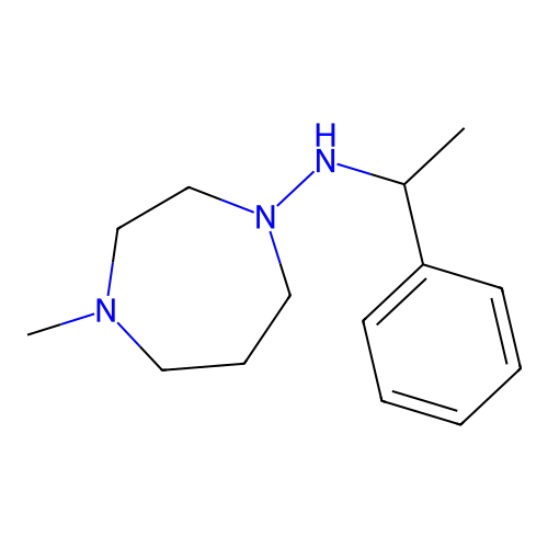 1H-1,4-Diazepin-1-amine, hexahydro-4-methyl-N-(1-phenylethyl)- structure