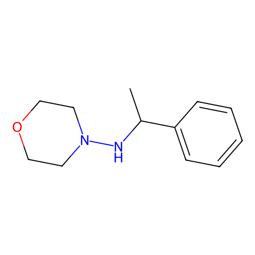 4-Morpholinamine, N-(1-phenylethyl)- structure