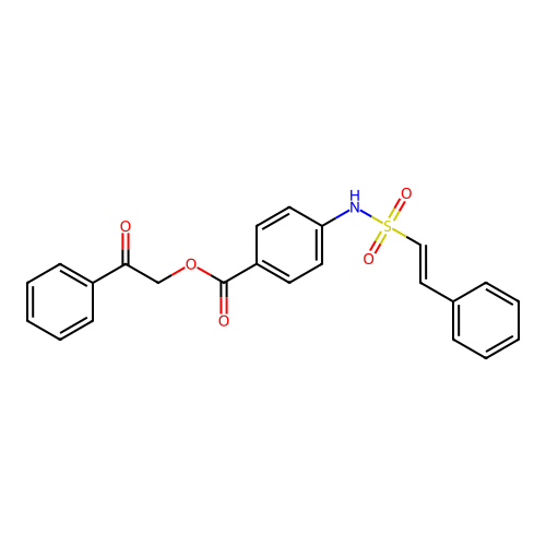 2-Oxo-2-phenylethyl 4-(2-phenylethenesulfonamido)benzoate structure