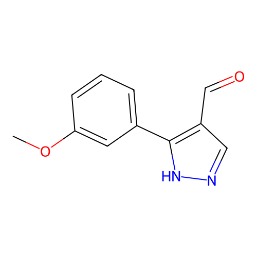 3-(3-methoxyphenyl)-1H-pyrazole-4-carbaldehyde structure