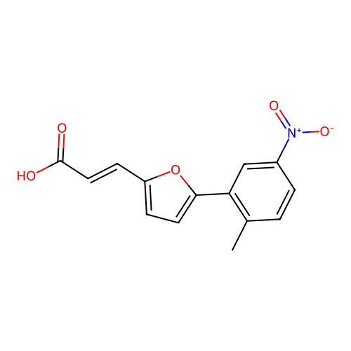 3-(5-(2-Methyl-5-nitrophenyl)furan-2-yl)acrylic acid structure