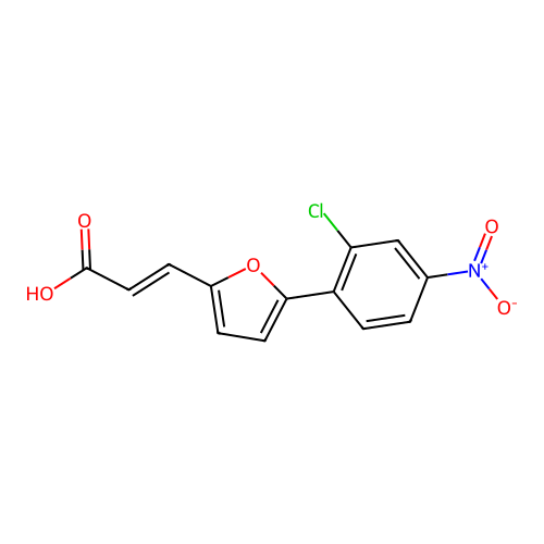 3-(5-(2-Chloro-4-nitrophenyl)furan-2-yl)acrylic acid structure