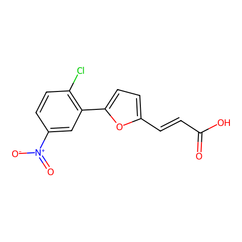 3-(5-(2-Chloro-5-nitrophenyl)furan-2-yl)acrylic acid structure