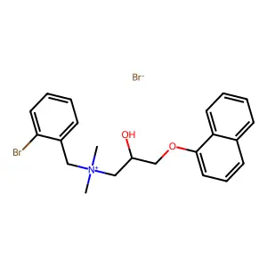 Ammonium, (o-bromobenzyl)dimethyl(2-hydroxy-3-(1-naphthyloxy)propyl)-, bromide structure