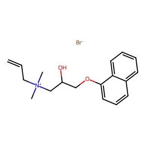 Ammonium, allyldimethyl(2-hydroxy-3-(1-naphthyloxy)propyl)-, bromide structure