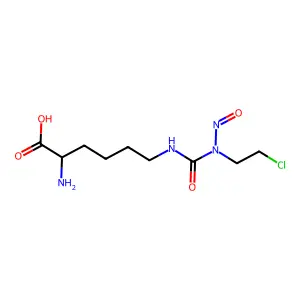 N-(2-chloroethyl)-N-nitrosocarbamoyl-omega-lysine structure