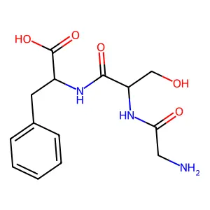 Glycyl-seryl-phenylalanine structure