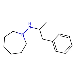 1H-Azepin-1-amine, hexahydro-N-(1-methyl-2-phenylethyl)- structure