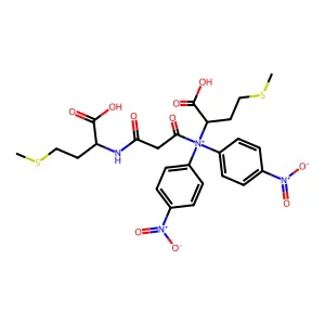 Malonylbis(methionyl-4-nitrophenyl ester) structure