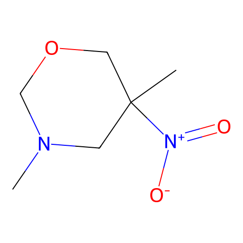 3,5-Dimethyl-5-nitro-1,3-oxazinane structure