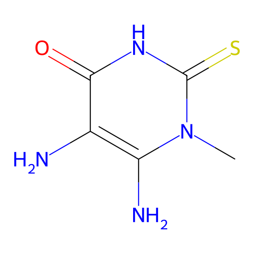 5,6-Diamino-1-methyl-2-sulfanylidene-1,2,3,4-tetrahydropyrimidin-4-one structure