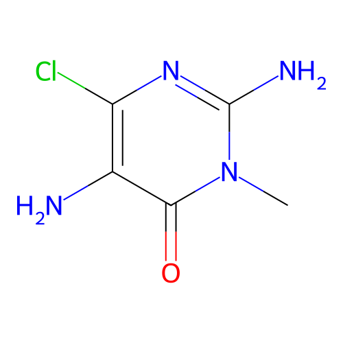 2,5-diamino-6-chloro-3-methylpyrimidin-4(3H)-one structure