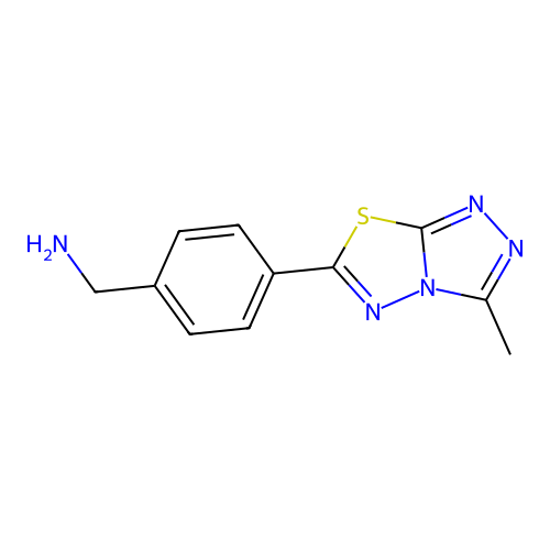 1-[4-(3-Methyl[1,2,4]triazolo[3,4-b][1,3,4]thiadiazol-6-yl)phenyl]methanamine structure