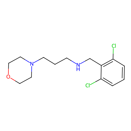 N-(2,6-dichlorobenzyl)-3-(morpholin-4-yl)propan-1-amine structure