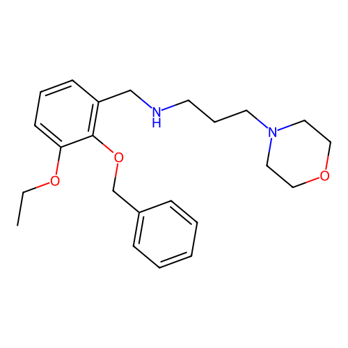 N-[2-(benzyloxy)-3-ethoxybenzyl]-N-[3-(4-morpholinyl)propyl]amine structure